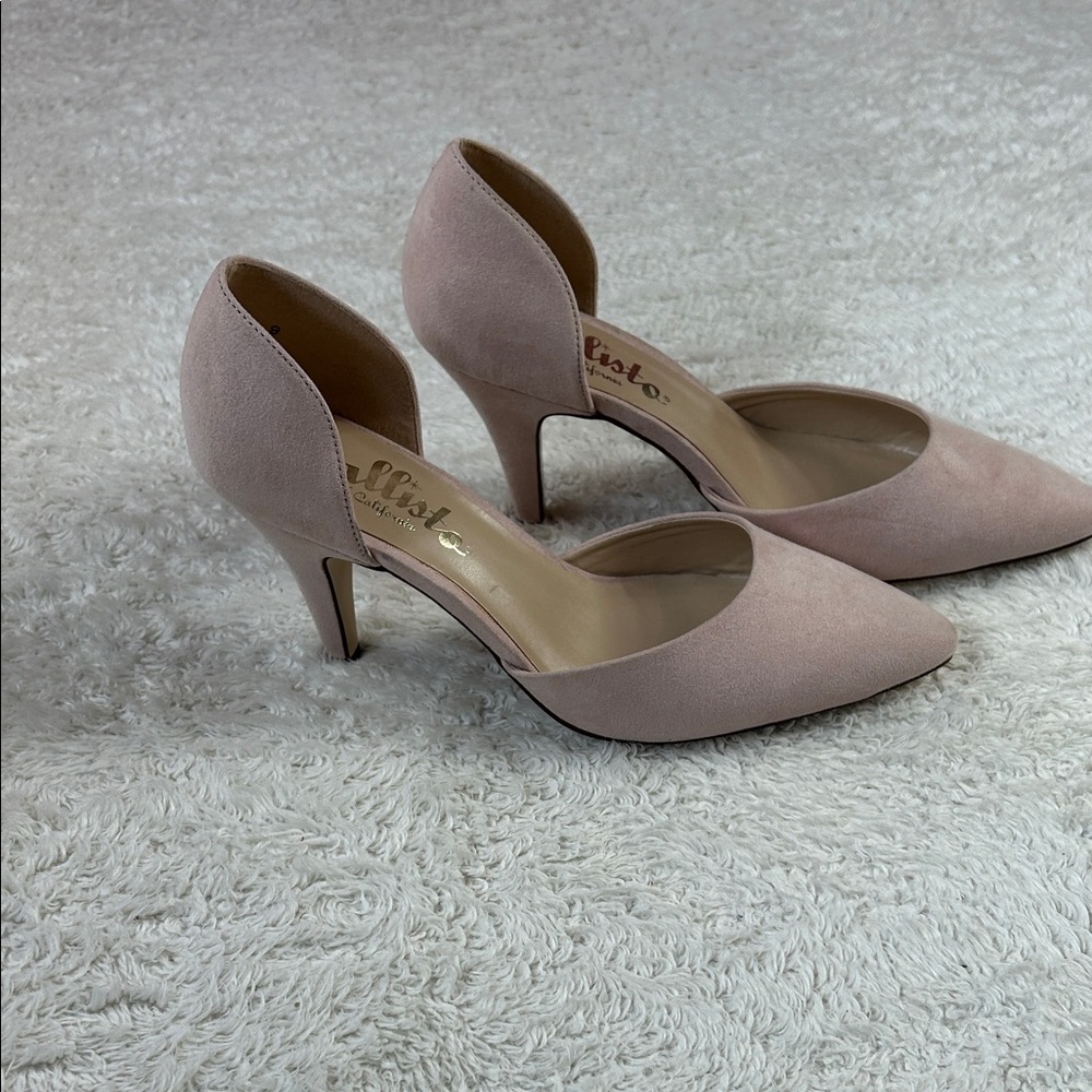 Callisto of California pale pink pointed toe heels,‎ size 9